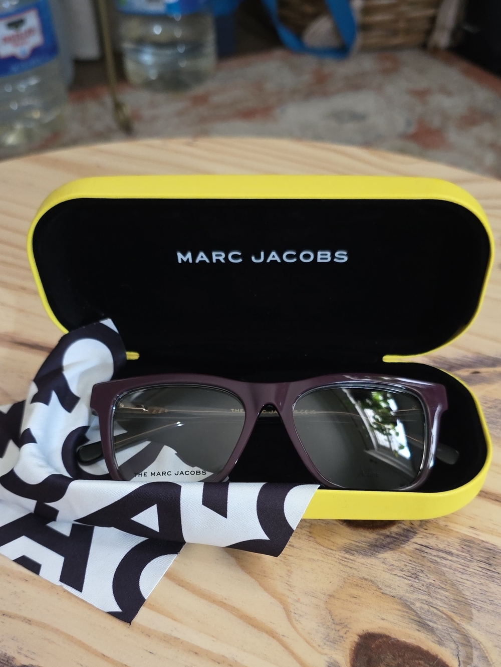 Marc Jacobs Women's Glasses in Plum Frame with Yellow Case